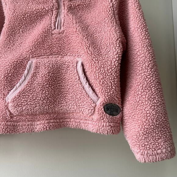 Outdoor Kids Pile Fleece Zip Pullover, Size 4T, Pink - Picture 4 of 9